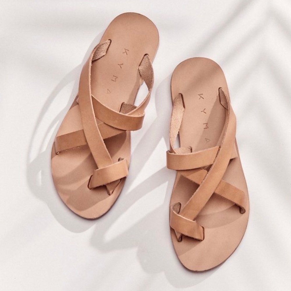 KYMA Greek Sandals Natural Size 6.5